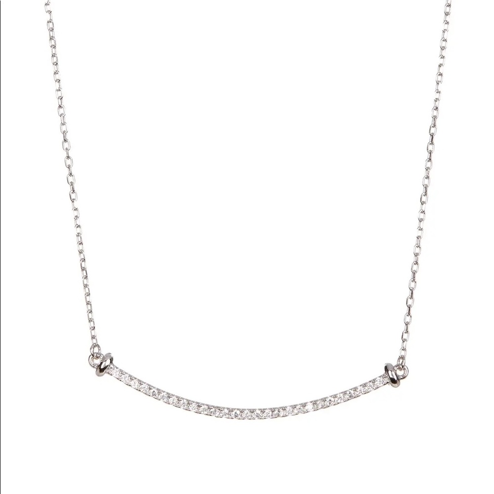 Adornia Mercer Silver Swarovski Pendant Necklace